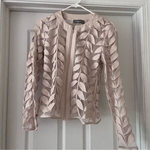 Bagatelle Leaf Mesh Detail suit jacket (XS)